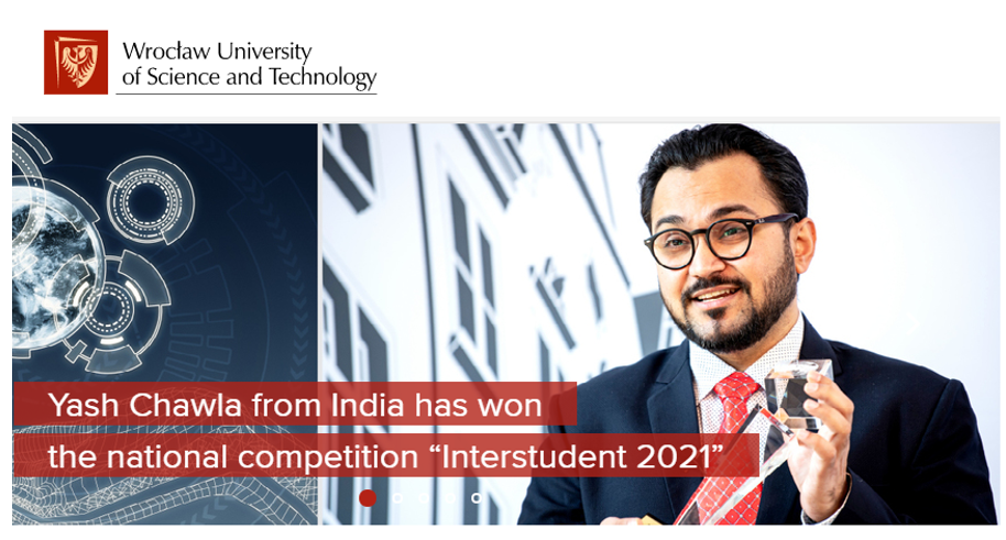 Yash Chawla is the best International PhD student in Poland 2020