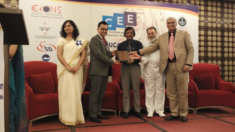 Receiving the CEE Young Teacher Award 2015