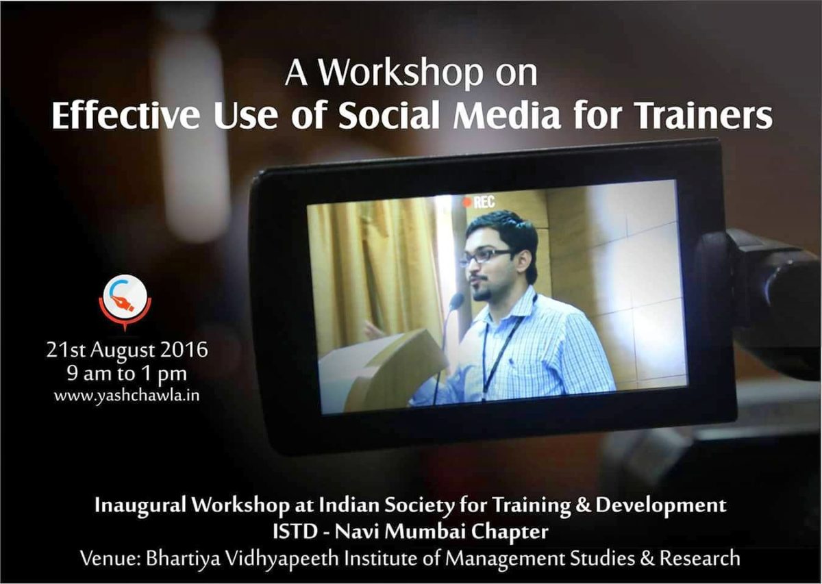 Workshop on Effective Use of Social Media for Trainers at ISTD Navi Mumbai